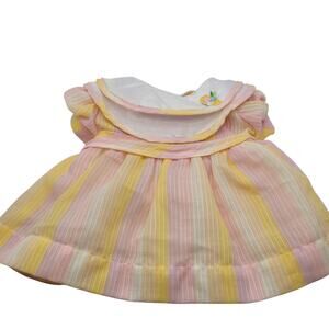 Cabbage Patch Doll & Dress Vintage Blonde Hair Blue Eyes Signed 1984 With Dress